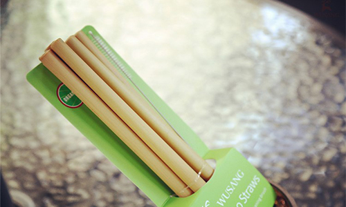 bamboo straws with cleaners